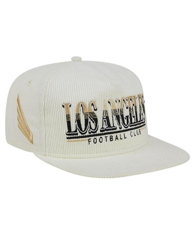 Mens New Era White LAFC Throwback Corduroy Golfer Adjustable Hat Product Image