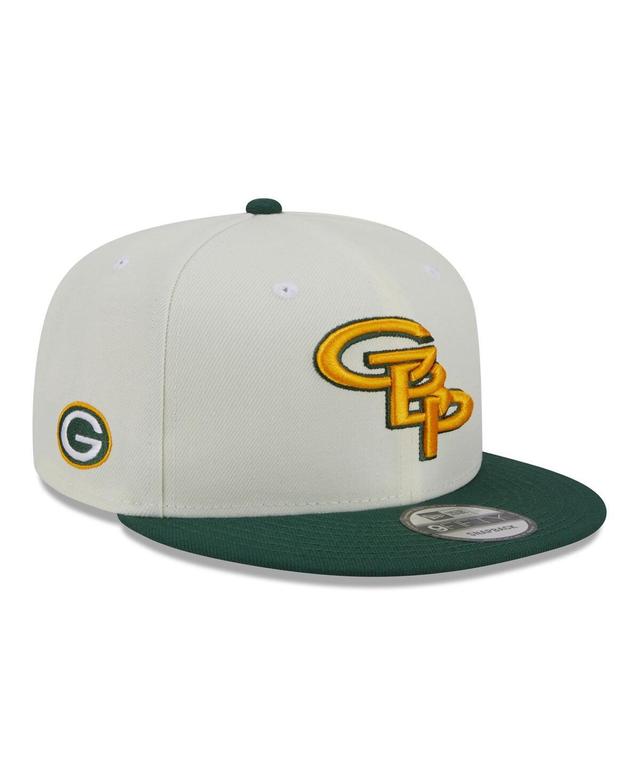 Mens New Era Cream Green Bay Packers City Originals 9FIFTY Snapback Hat - Cream Product Image