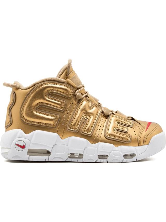 X  Air More Uptempo Sneakers In Metallic Product Image