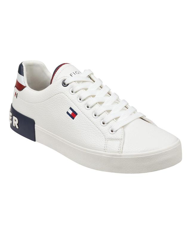 Tommy Hilfiger Mens Rezz Lace Up Low Top Sneakers - White Product Image