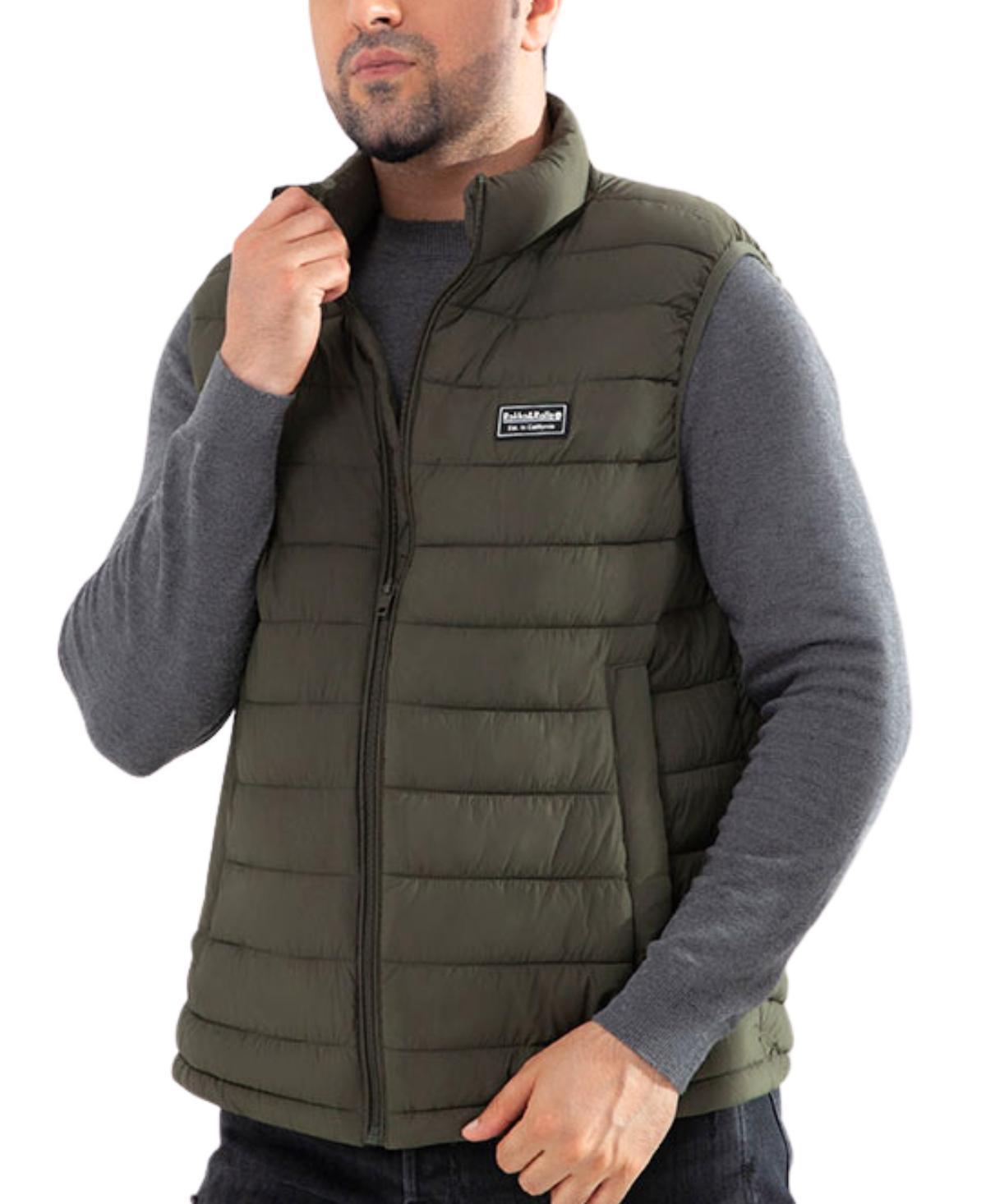 Rokka&Rolla Mens Light Puffer Packable Vest, up to 2XL - Black Product Image