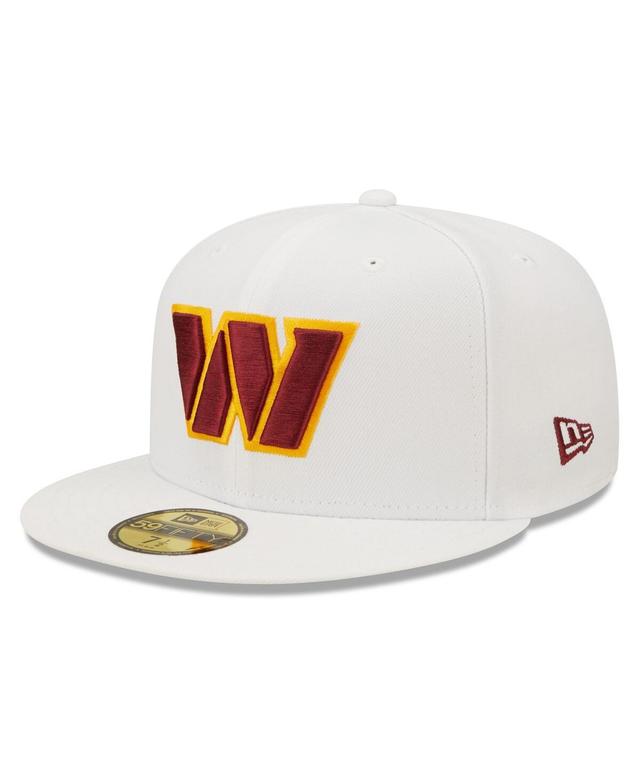 Mens New Era White Washington Commanders Omaha 59FIFTY Fitted Hat Product Image