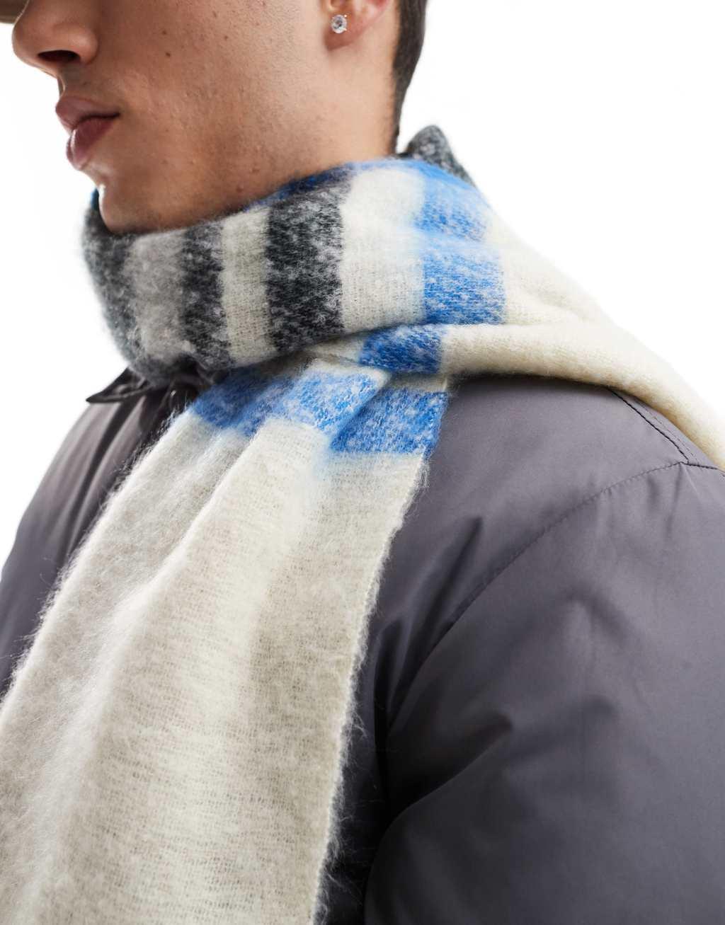 ASOS DESIGN checked blanket scarf Product Image