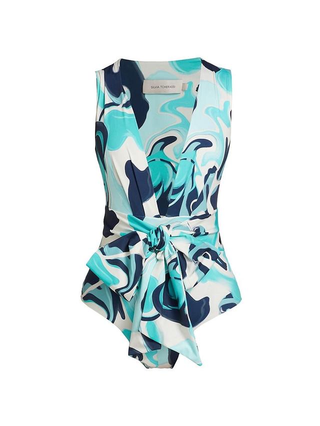 Womens Zaita Tie-Waist V-Neck One-Piece Swimsuit Product Image