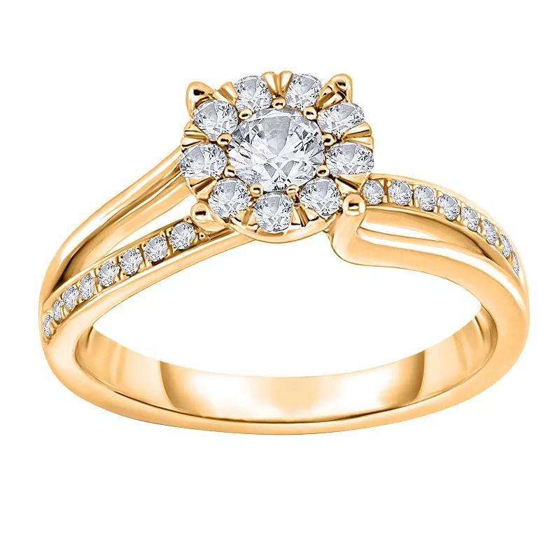 3/8 Carat T.W. Diamond 14k Gold Engagement Ring, Womens Product Image