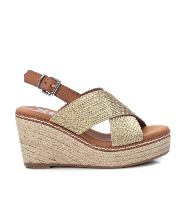 Xti Womens Jute Wedge Sandals By Xti Gold Product Image