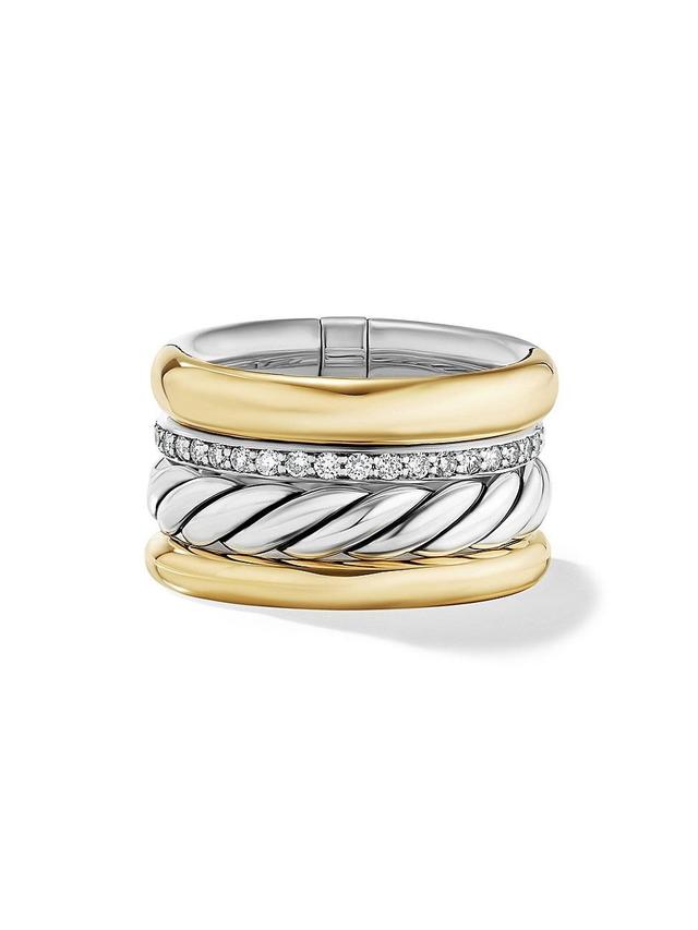 Womens DY Mercer Multi Row Ring in Sterling Silver Product Image