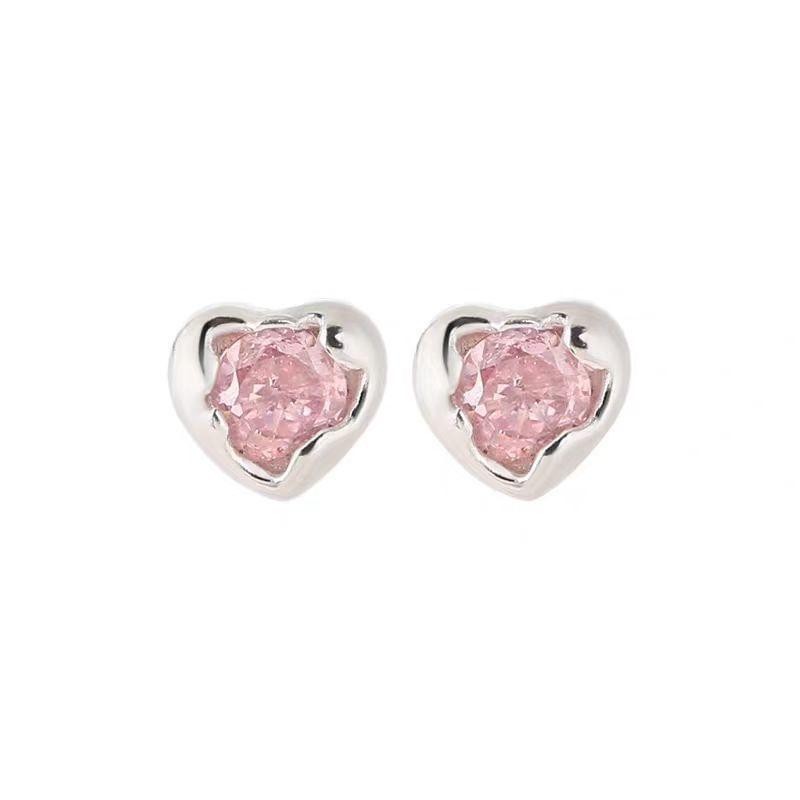 Heart Rhinestone Stud Earring Product Image