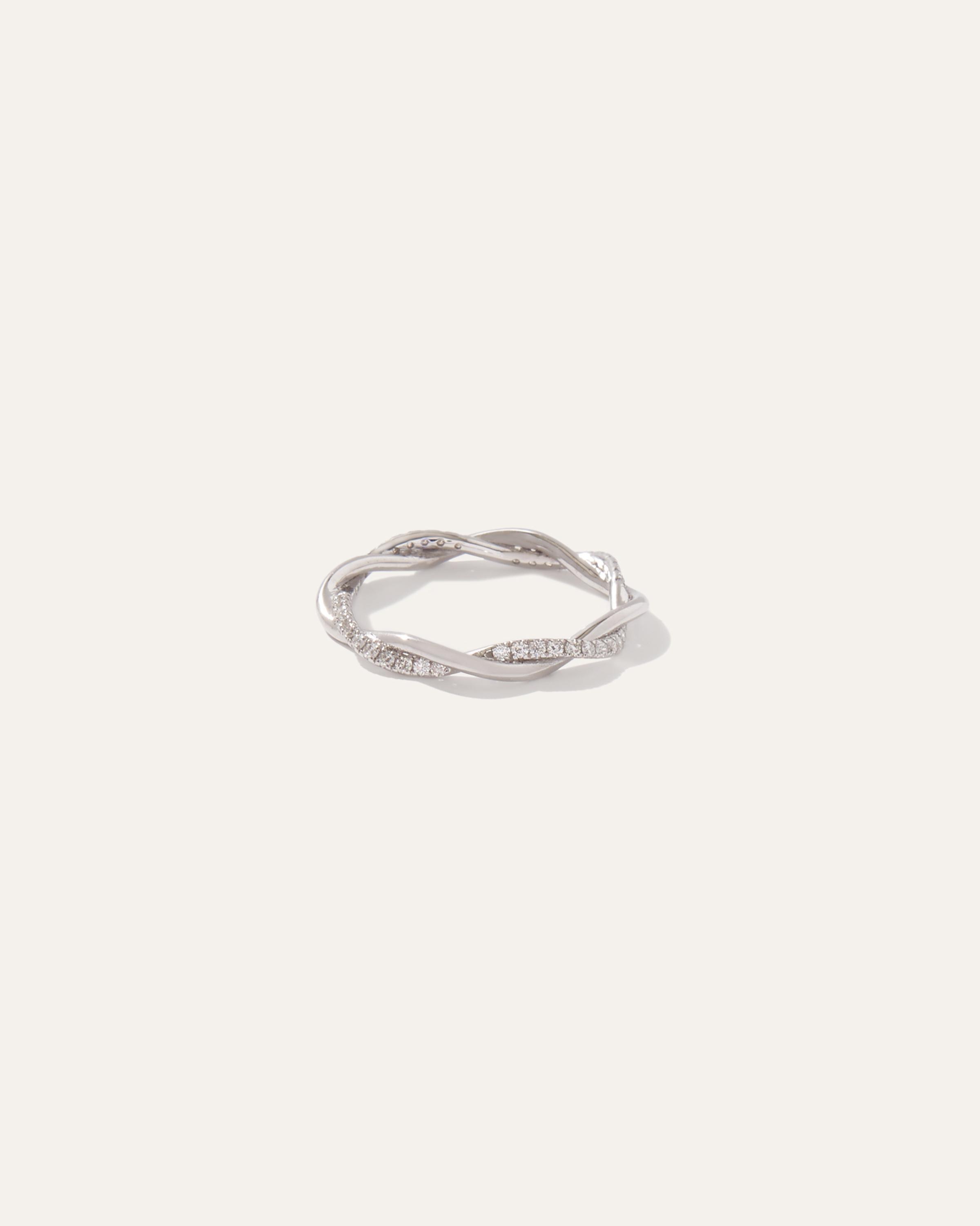 14K Diamond Petite Twist Band Product Image