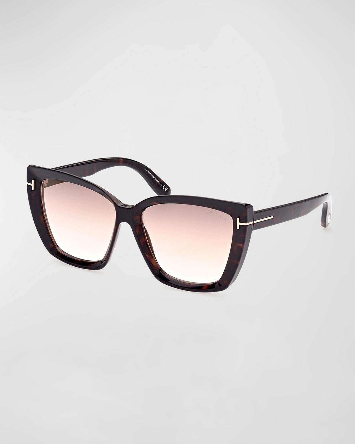 Scarlet Square Injection Plastic Sunglasses Product Image