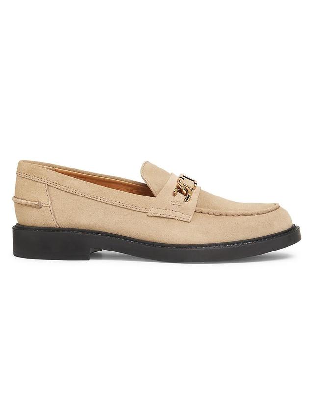 Tods Womens T Chain Moc Toe Loafers Product Image