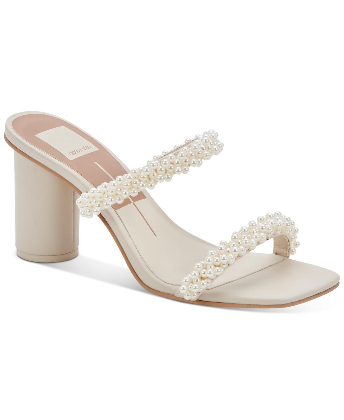 Dolce Vita Noel Pearl Square Toe Dress Sandals Product Image