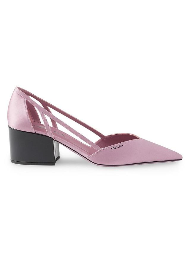 Womens Satin Cut-Out Pumps Product Image