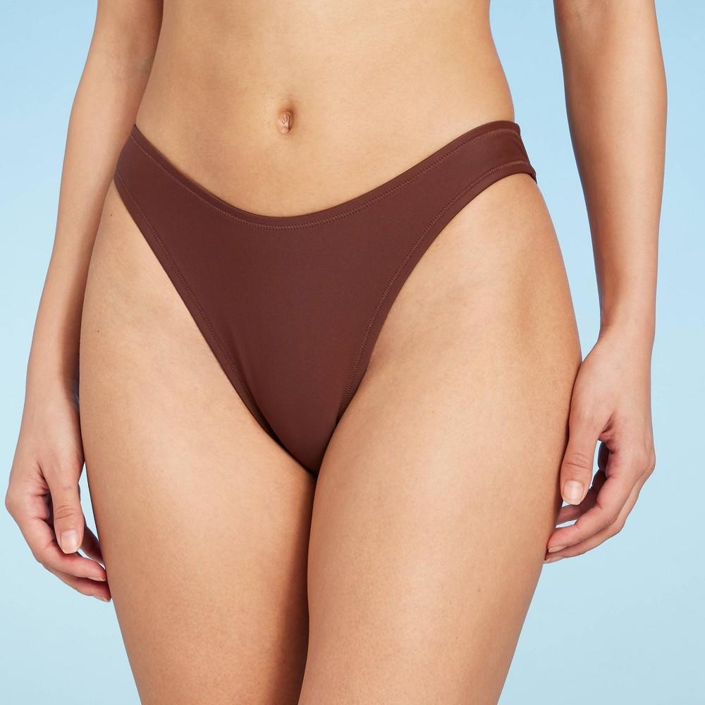 Womens Super Cheeky Extra High Leg Bikini Bottom - Wild Fable Brown Product Image