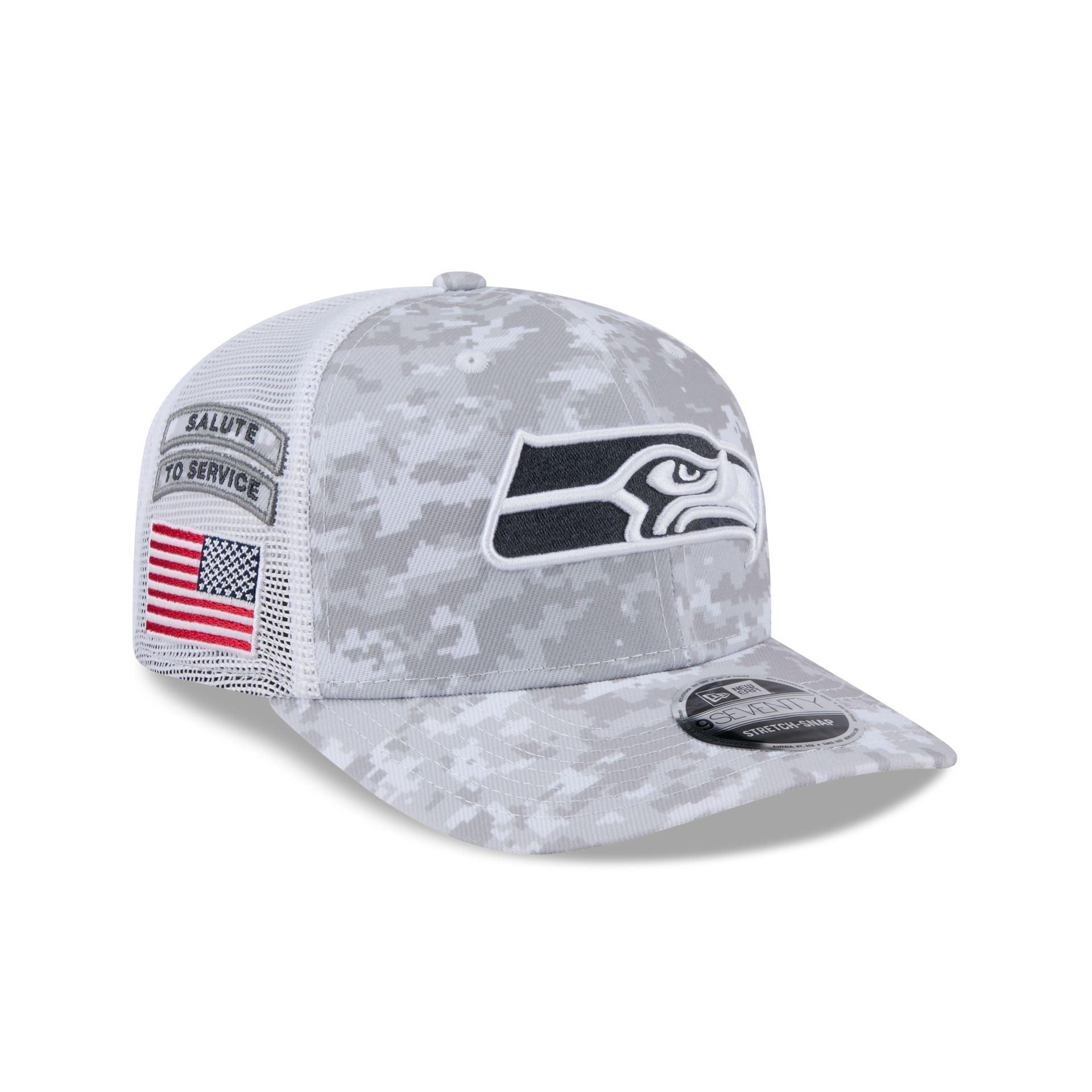 Seattle Seahawks 2024 Salute to Service 9SEVENTY Trucker Hat Male Product Image