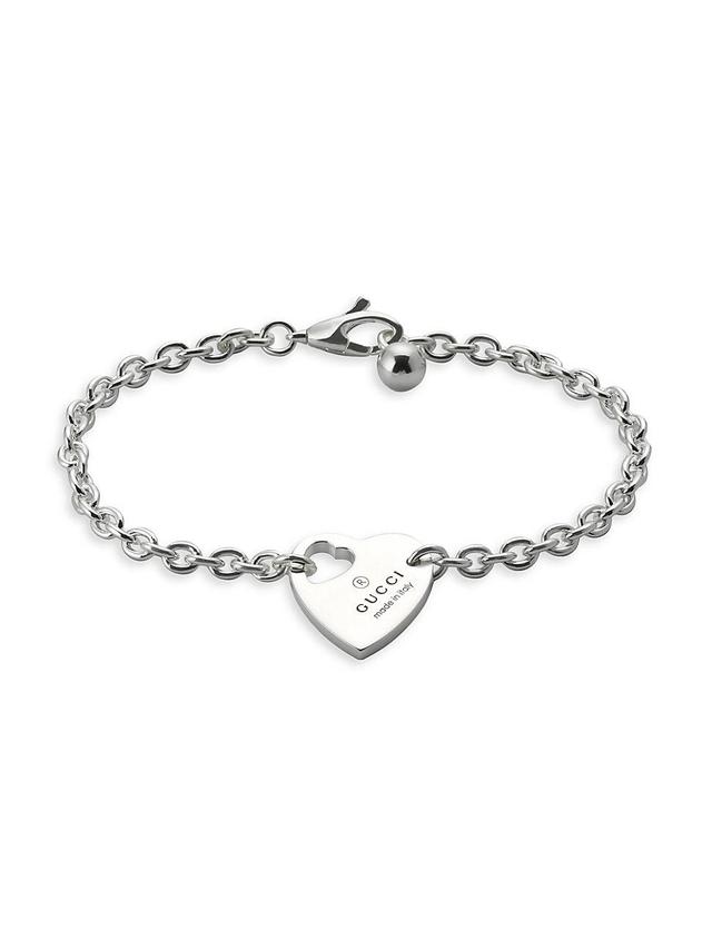 Womens Trademark Sterling Silver Heart Charm Bracelet Product Image