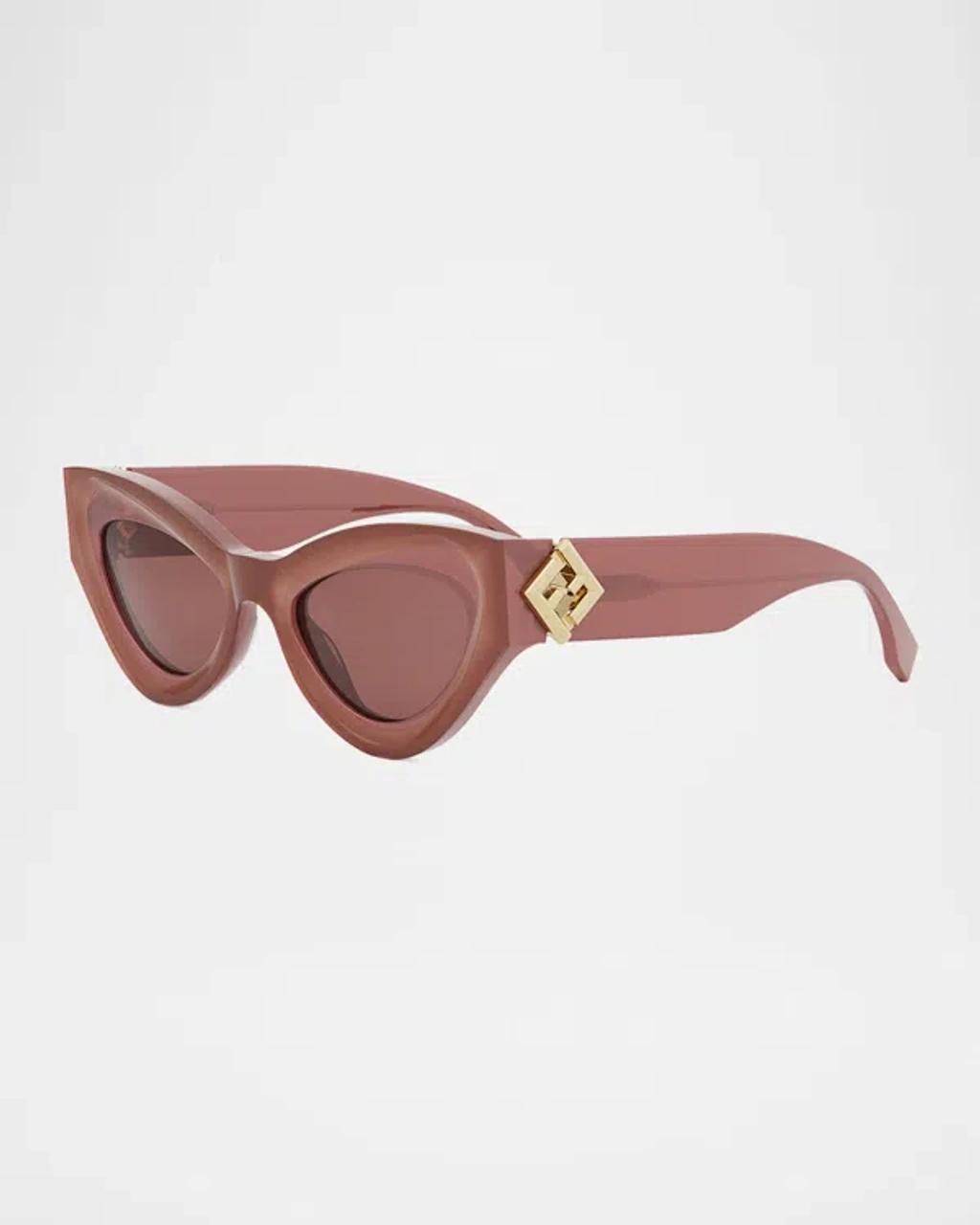 VERSACE 42mm Irregular Sunglasses In Pink Product Image