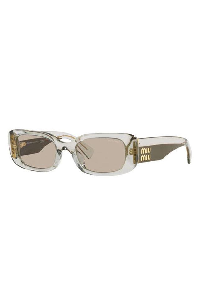 MIU MIU Rectangle-frame Tinted Sunglasses In Light Brown Product Image