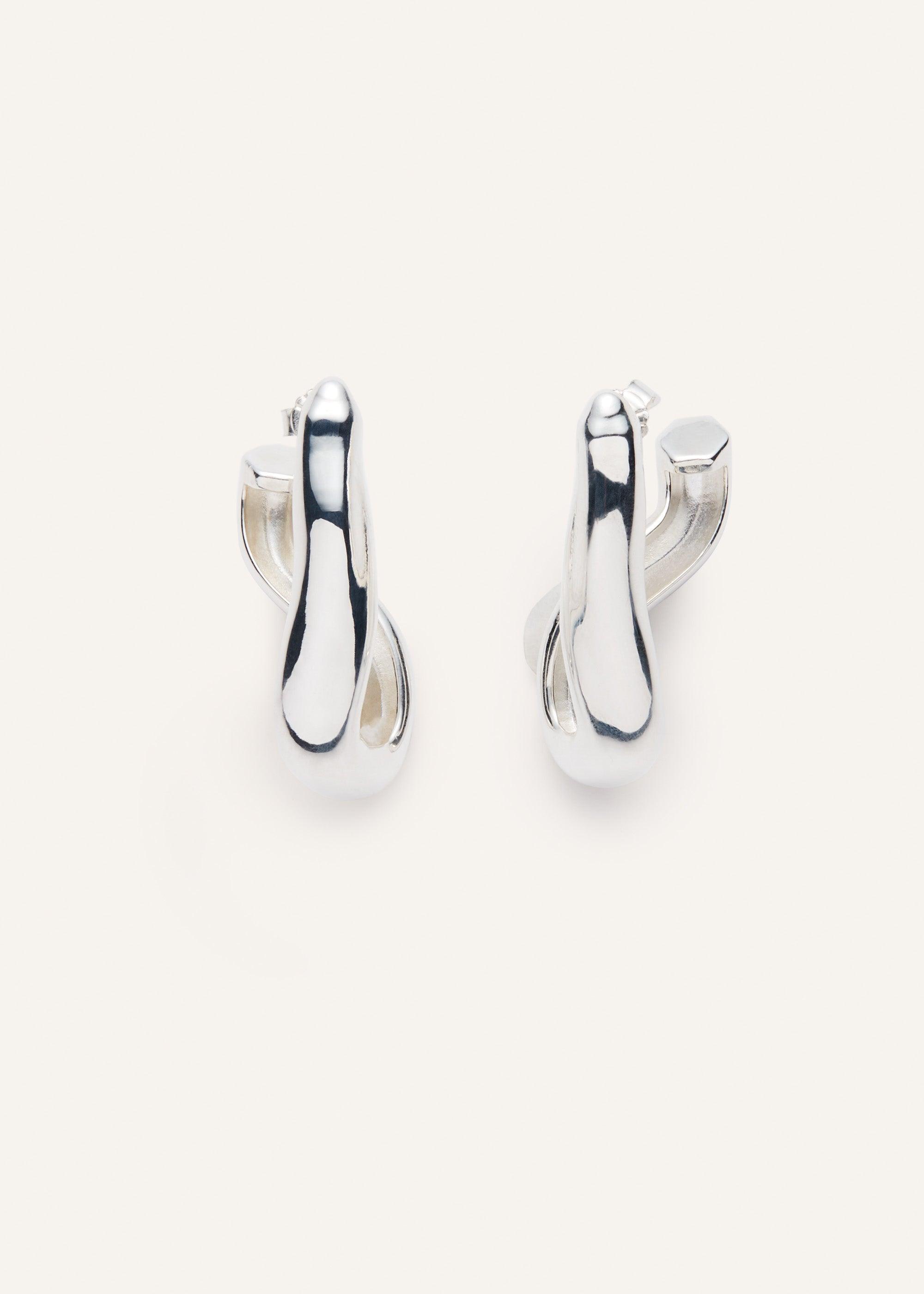 Wave earrings in silver Product Image