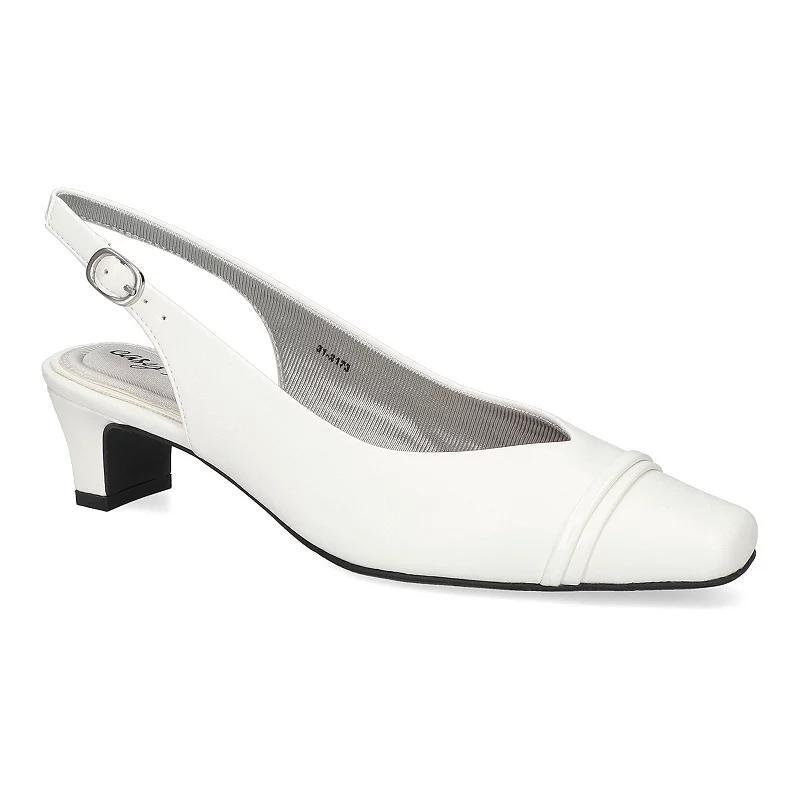 Easy Street Sayo Womens Square Toe Slingback Pumps Silver Product Image