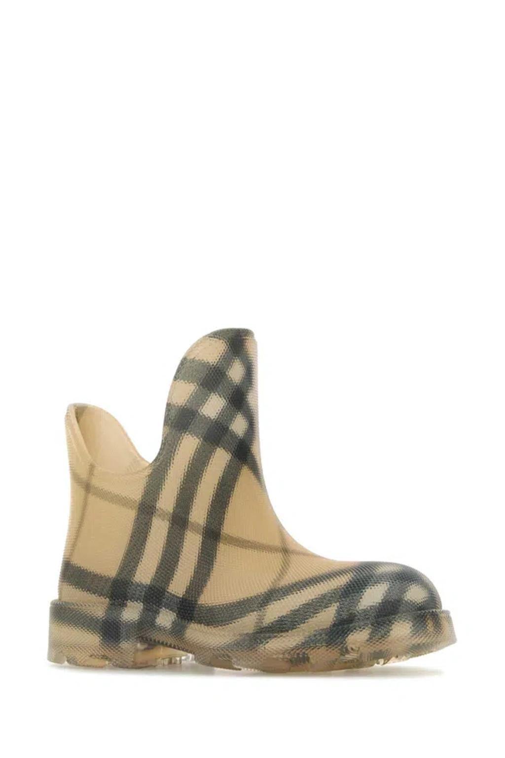 BURBERRY Stylish Printed Rubber Ankle Boots For Women Product Image