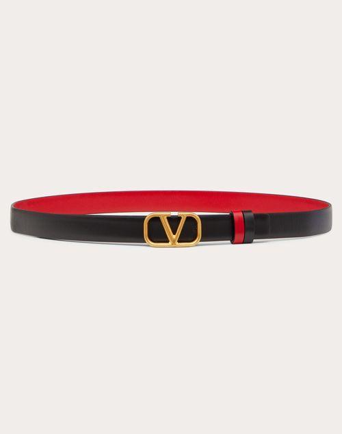 REVERSIBLE VLOGO SIGNATURE BELT IN GLOSSY CALFSKIN 20 MM Product Image