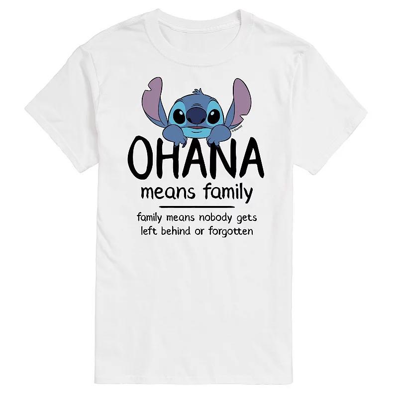 Disneys Lilo and Stitch Big & Tall Ohana Means Family Graphic Tee, Mens Product Image