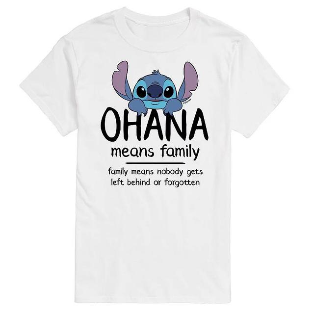 Disneys Lilo and Stitch Big & Tall Ohana Means Family Graphic Tee, Mens Product Image