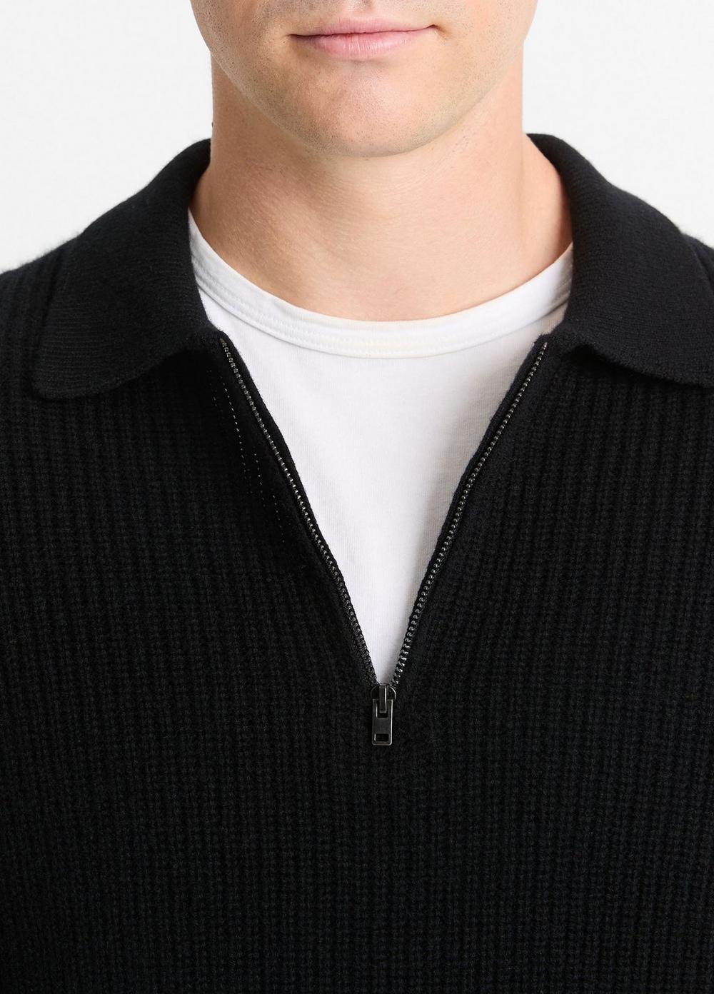 Shaker Wool-Cashmere Quarter-Zip Polo Sweater Product Image