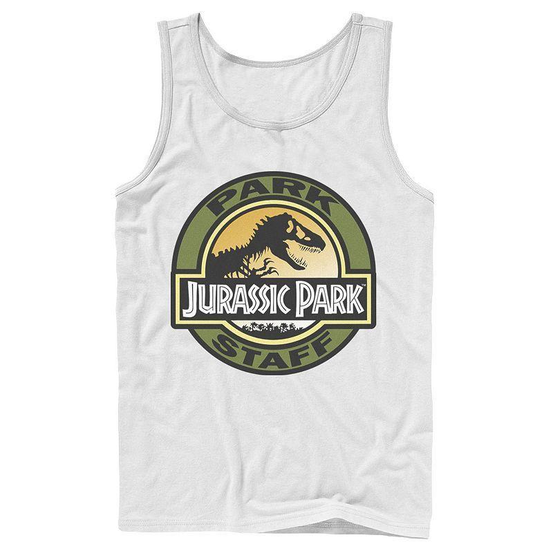 Mens Jurassic Park Staff Icon T-Rex Skeleton Tank Top Product Image