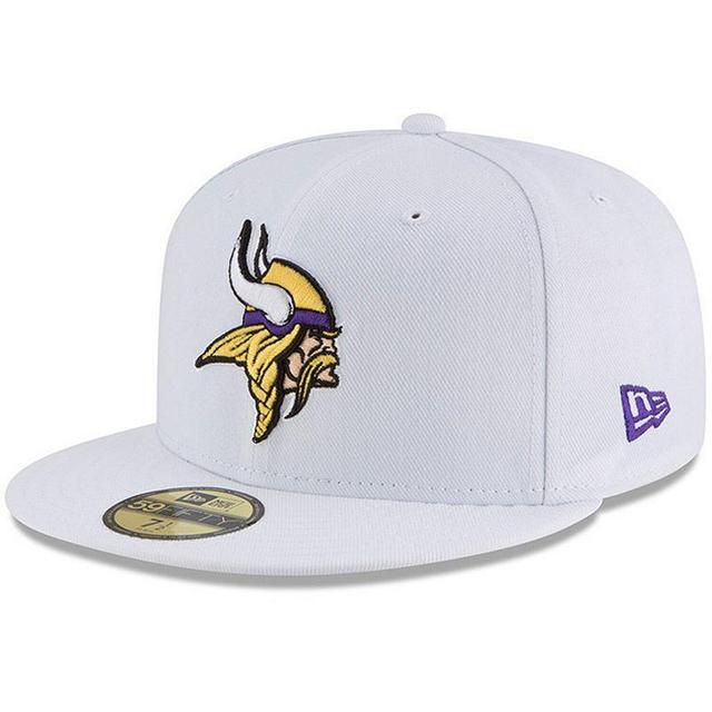 Mens White Minnesota Vikings Omaha 59FIFTY Fitted Hat Product Image