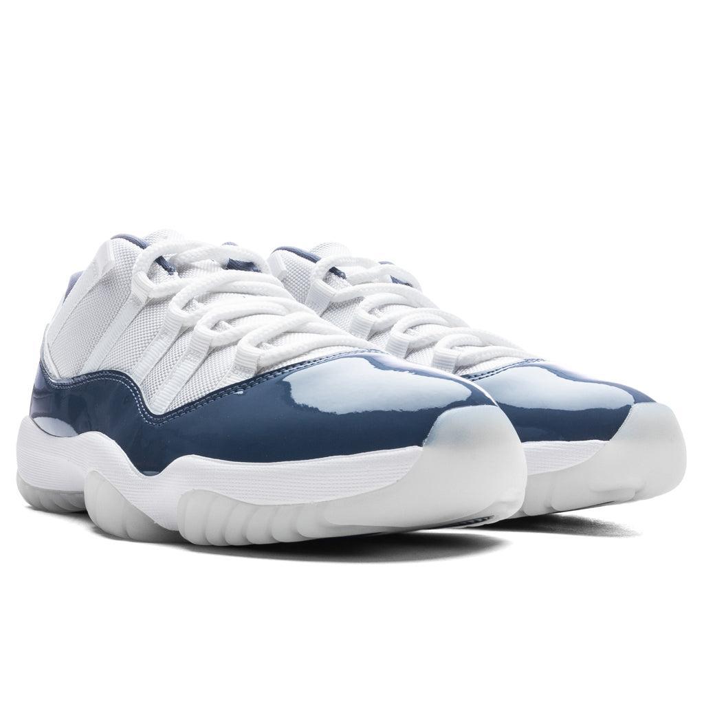 Air Jordan 11 Retro Low - White/Midnight Navy/Diffused Blue Male Product Image