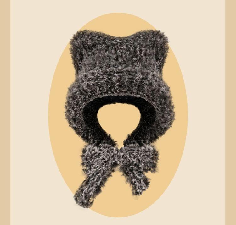 Bear Ear Knit Hat Product Image