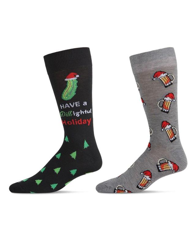 MeMoi Mens Christmas Holiday Pair Novelty Socks, Pack of 2 Product Image