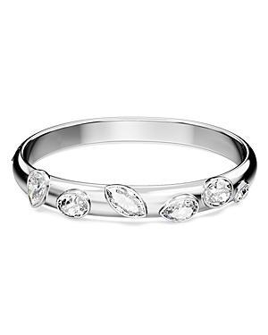 Womens Dextera Rhodium-Plated & Crystal Mixed Cuts Bangle Product Image