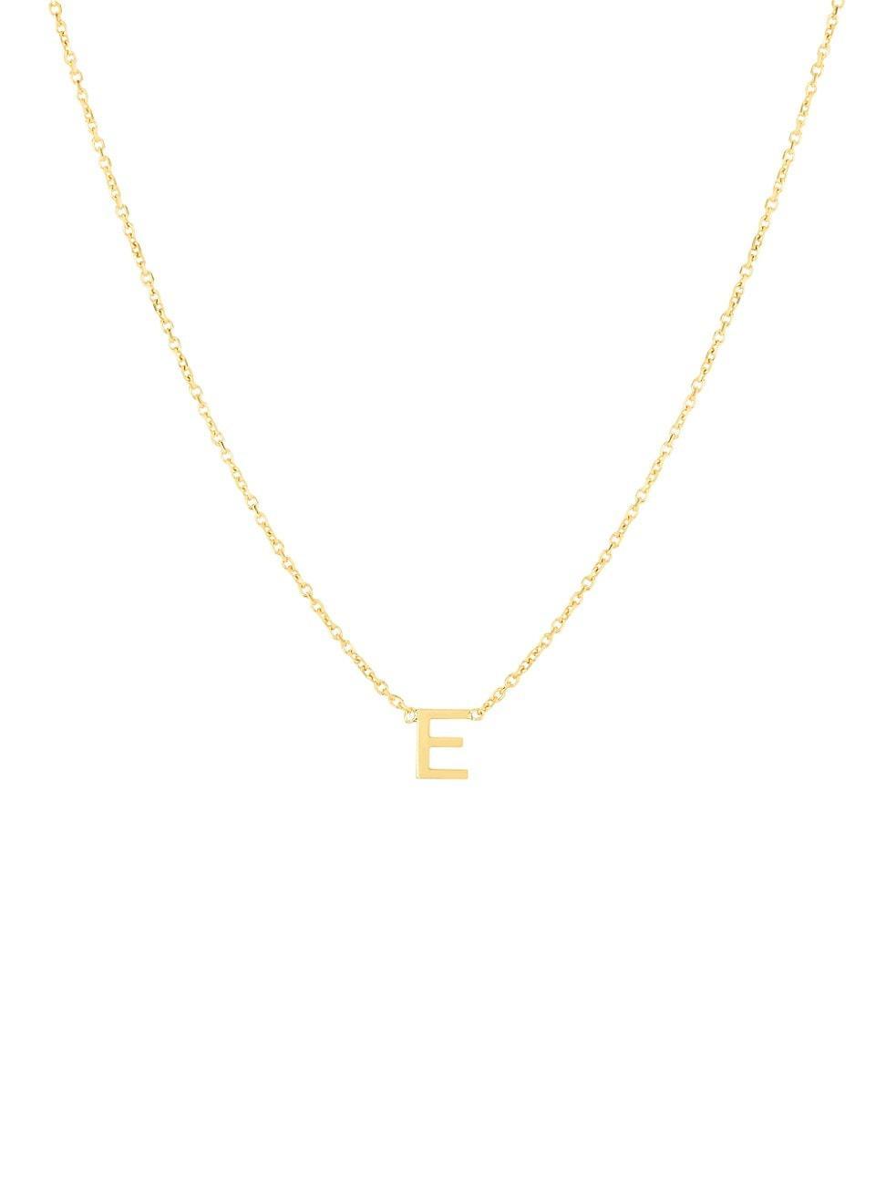 Womens 14K Yellow Gold Initial Pendant Necklace Product Image