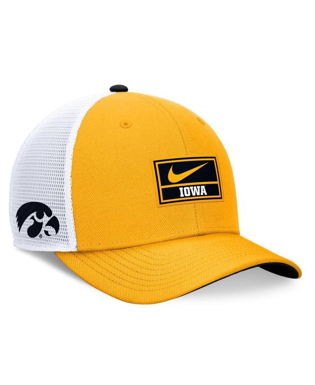 Nike Mens Gold Iowa Hawkeyes 2024 On Field Swoosh Trucker Adjustable Hat - Gold, White Product Image