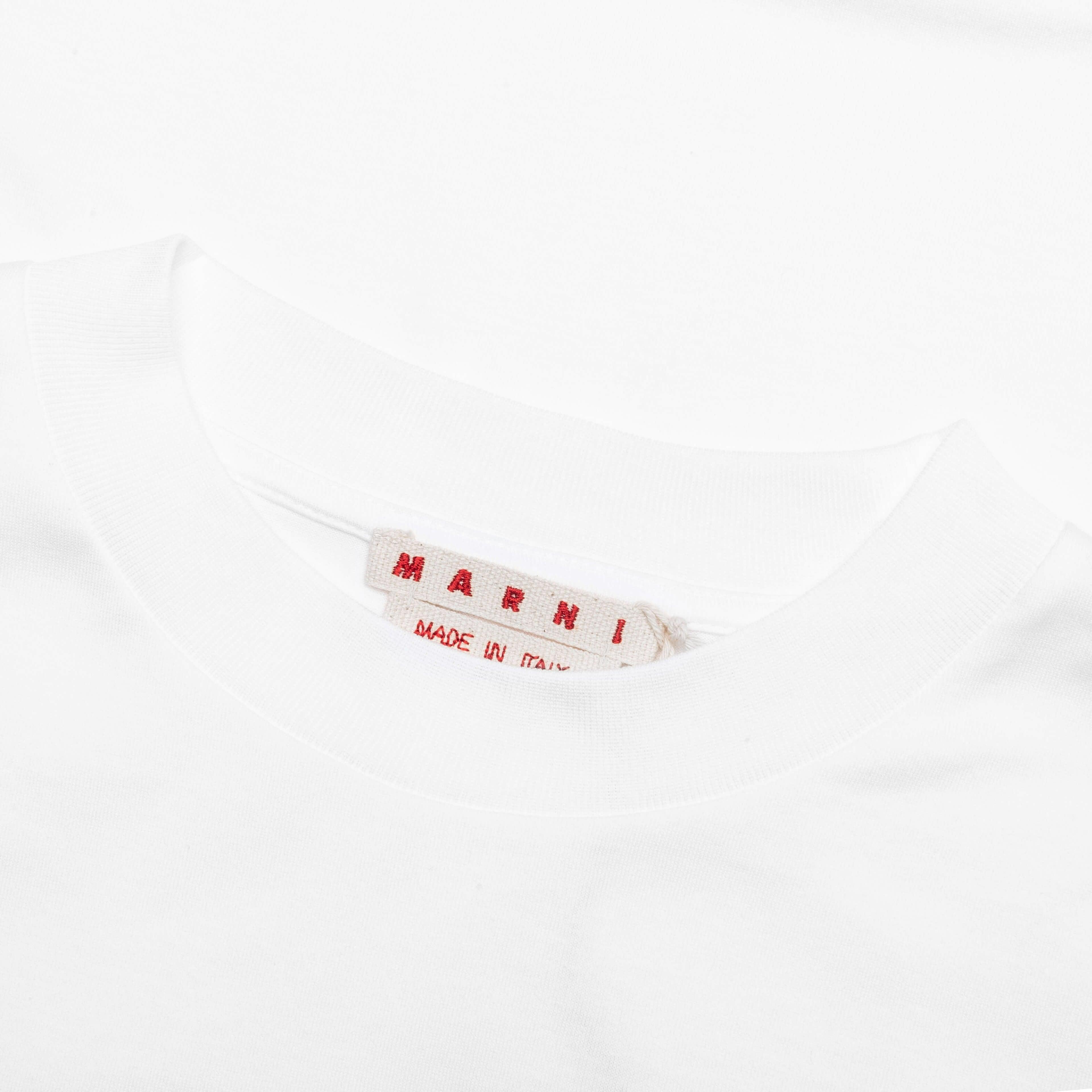 Scribble Logo Cotton T-Shirt - Lily White Male Product Image