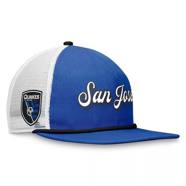 Mens Fanatics Branded Royal/White San Jose Earthquakes True Classic Golf Snapback Hat Product Image