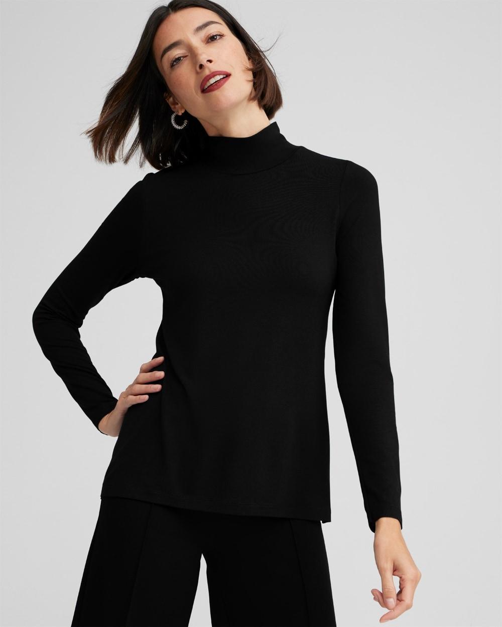 Women's Touch of Cool Mock Neck Layering Tee Product Image