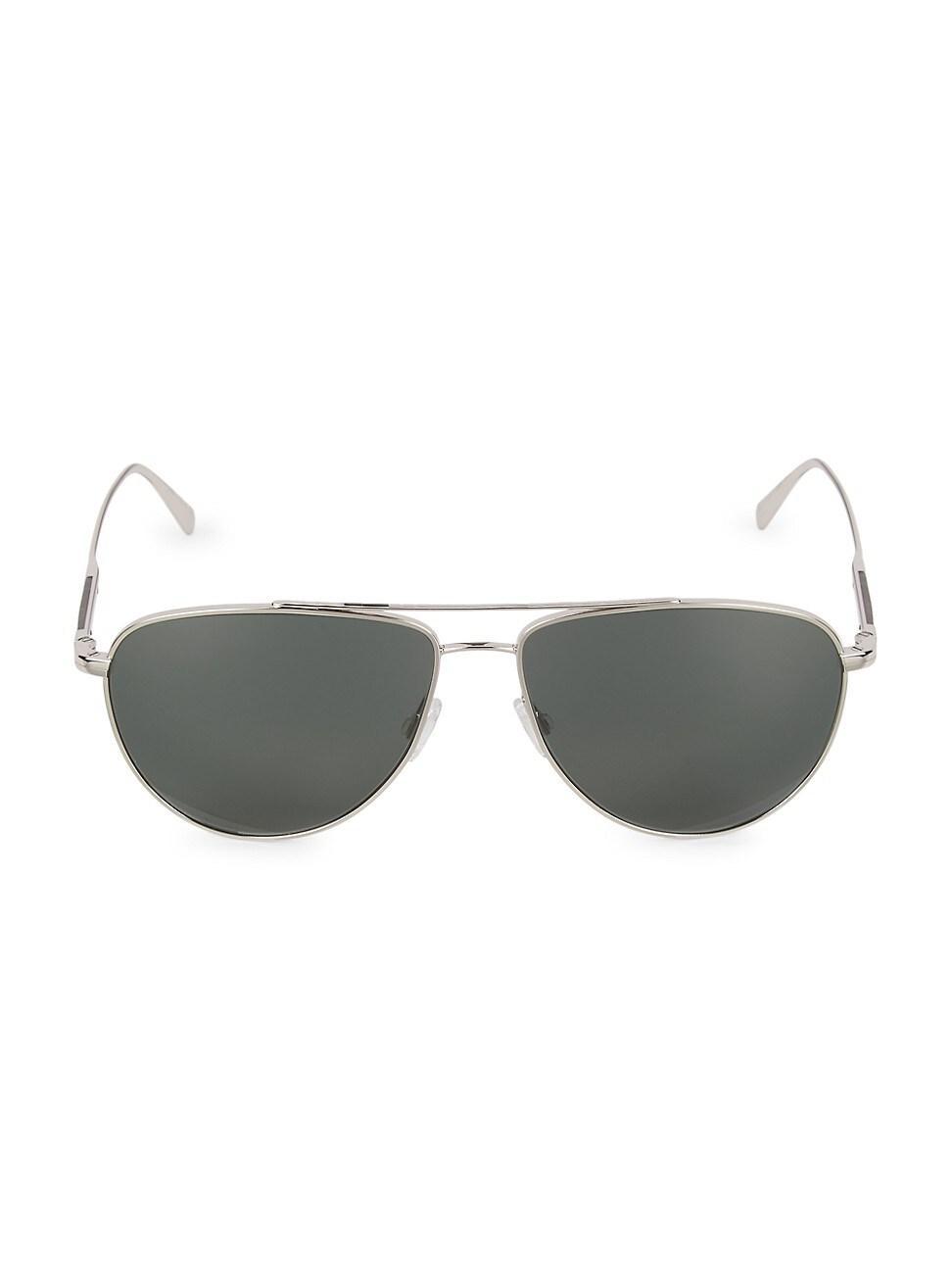 Mens Disoriano 58MM Pilot Sunglasses - Silver Product Image