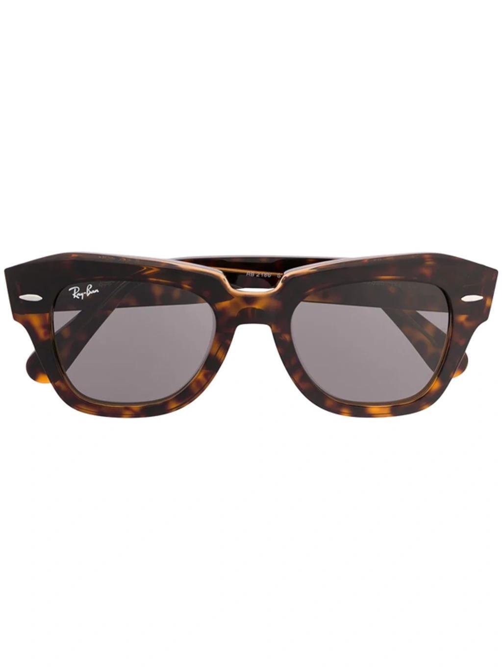 RAY BAN State Street Tortoiseshell-acetate Sunglasses In Brown Product Image