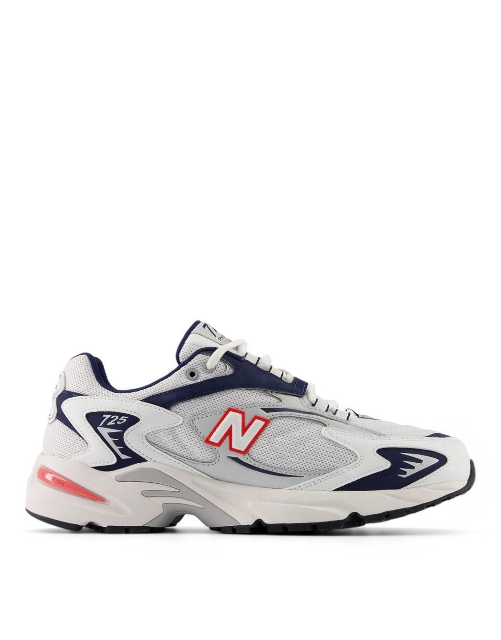 New Balance 725 sneakers in white with red and blue detail Product Image