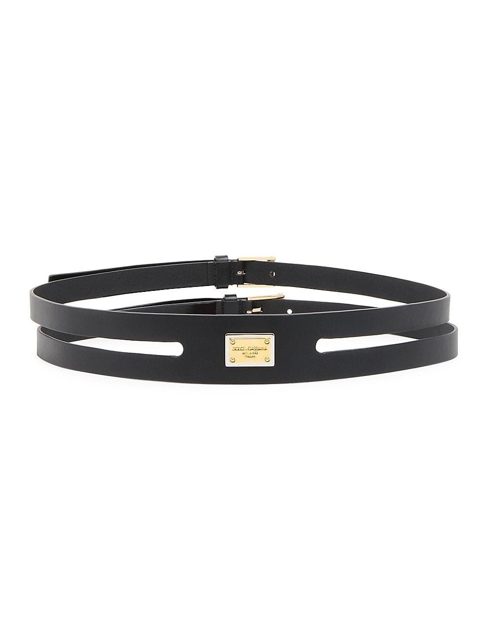 Womens Cut-Out Leather Belt Product Image