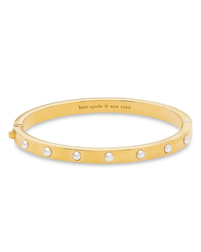 kate spade new york Set in Stone Imitation Pearl Hinged Bangle Bracelet Product Image