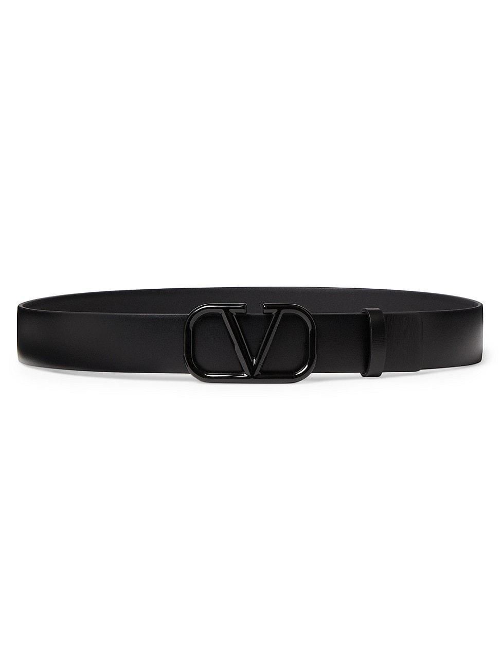 Womens VLogo Signature Belt in Shiny Calfskin 30MM Product Image