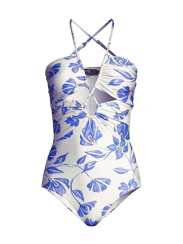 Womens Nightflower Lace-Up One-Piece Swimsuit Product Image