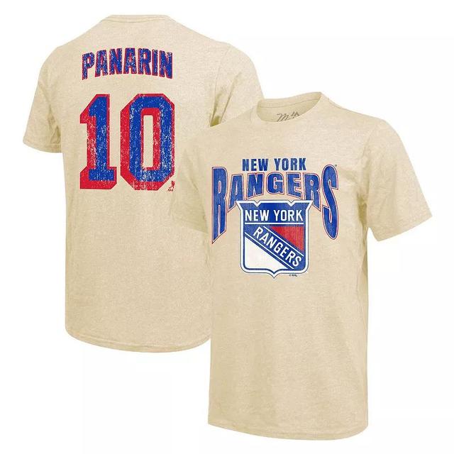 Mens Majestic Threads Artemi Panarin Cream New York Rangers Dynasty Name & Number Tri-Blend T-Shirt Product Image