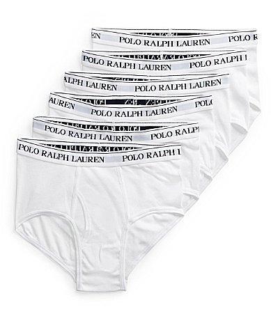 Polo Ralph Lauren 6-Pack Classic Fit Cotton Mid-Rise Briefs Men's Underwear Product Image