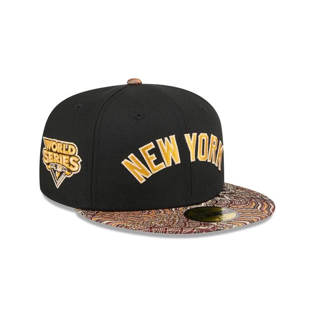 Just Caps Jacquard Visor New York Yankees 59FIFTY Fitted Hat Male Product Image